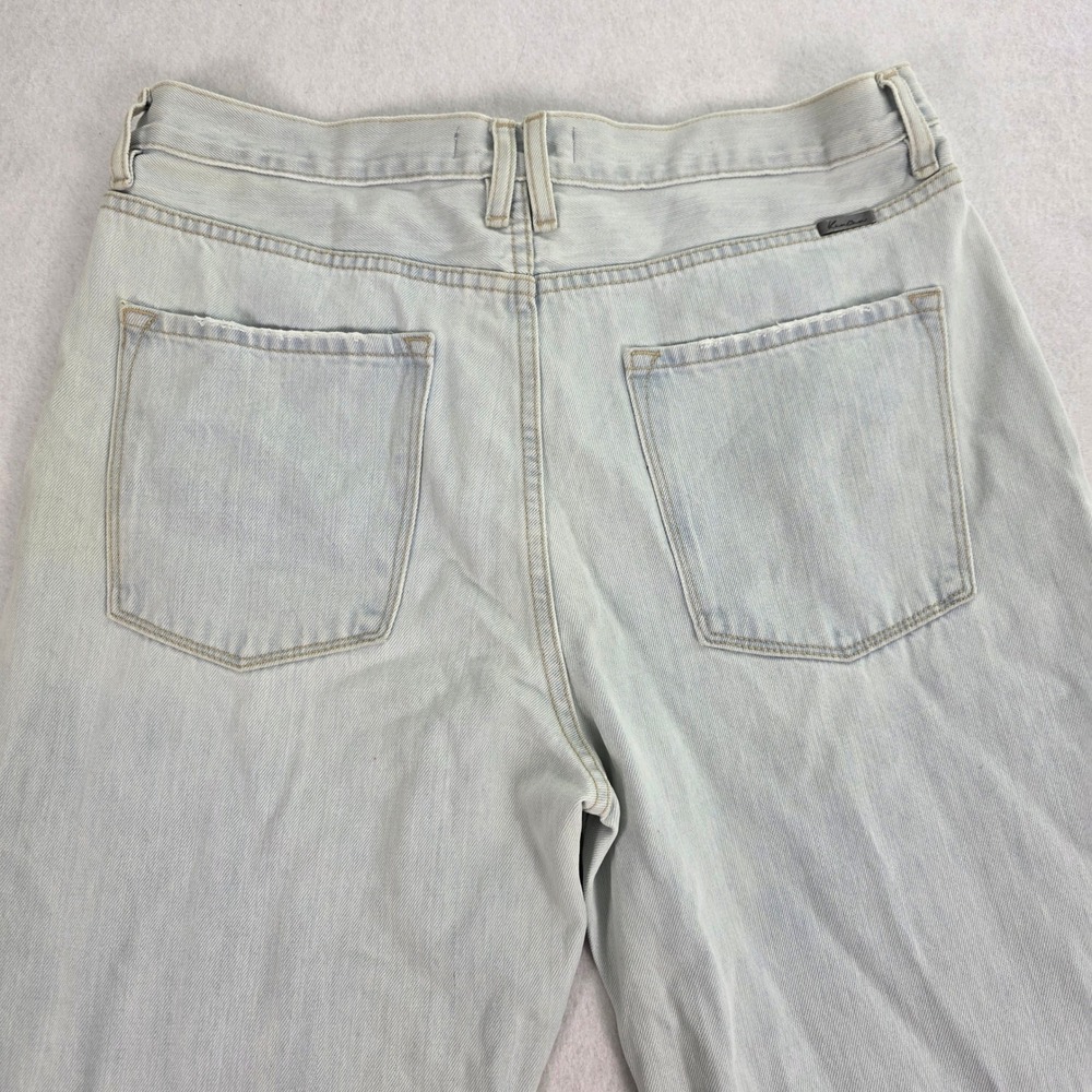 KanCan Womens Light Wash Distressed High Rise Wide Leg Jeans Size 13/30 0171 - Picture 5 of 11